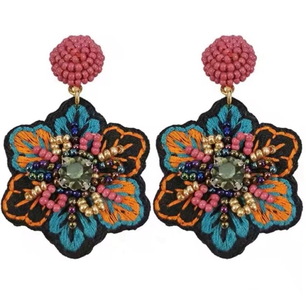 Boho Bead Drop Earrings